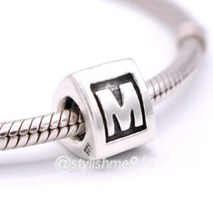 Authentic PANDORA Retired Alphabet Letter - M